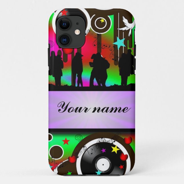 Colorful party people dancing Case-Mate iPhone case (Back)