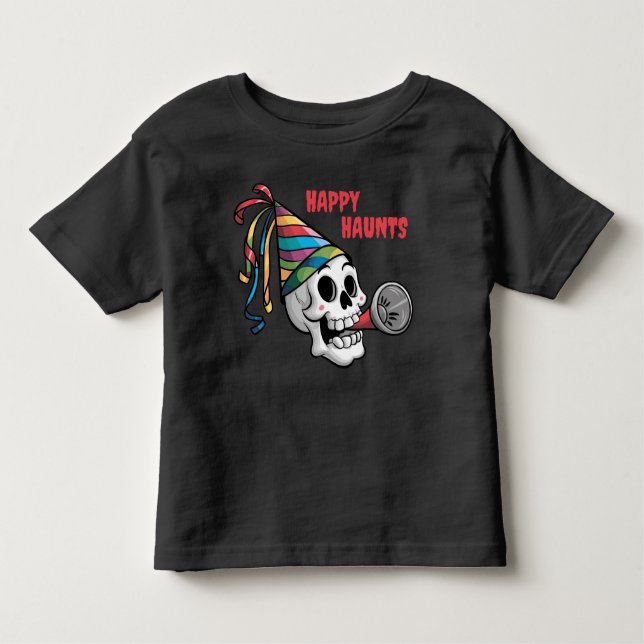 Colorful Party Skull Toddler T-shirt (Front)