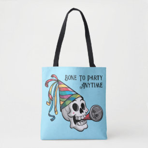 Colorful Party Skull Tote Bag