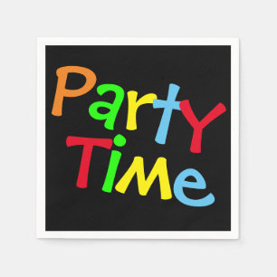 Colorful Party Time Paper Napkins