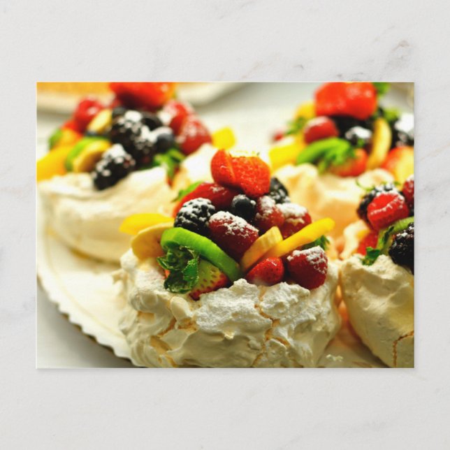 Colorful Passion Fruit Pavlova Postcard (Front)