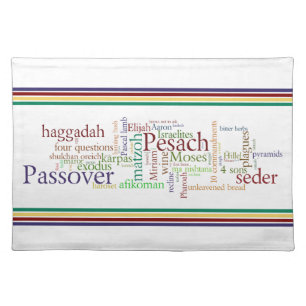 Colorful Passover Words Placemat