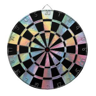 Colorful Pastel Abstract Art Dart Board
