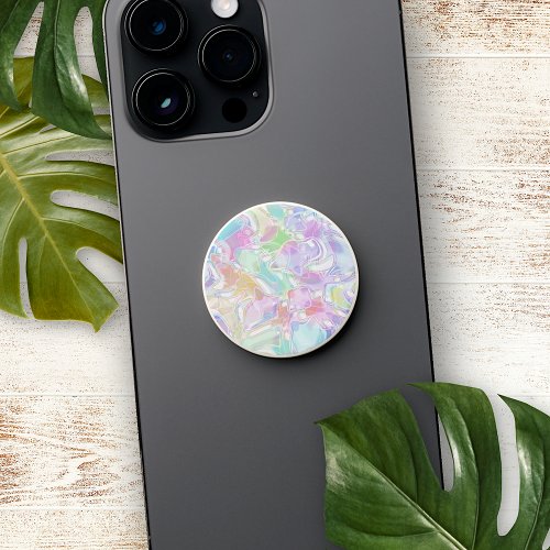 Colorful Pastel Abstract Marbled Art Pattern PopSocket