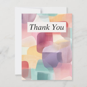 Colorful Pastel Abstract Thank You Card