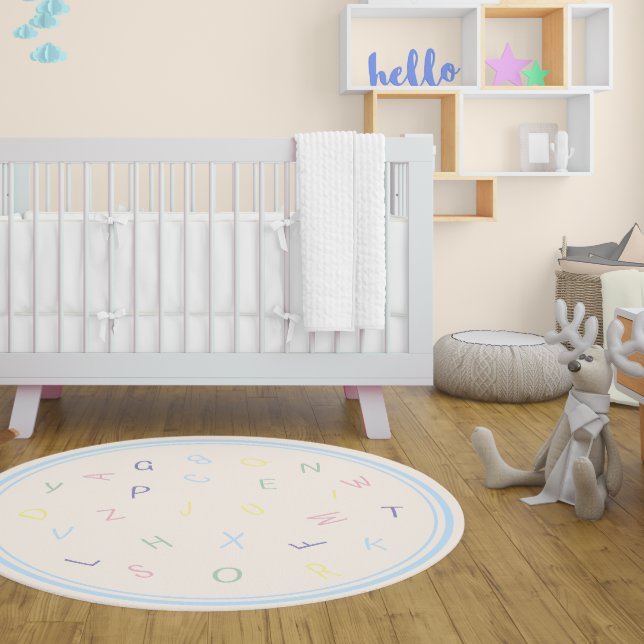 Colorful Pastel Alphabet ABC Pattern Nursery  Rug (Colorful Pastel Alphabet ABC Pattern Nursery Rug)