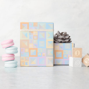 Colorful Pastel Boho Mod Geometric Abstract Wrapping Paper