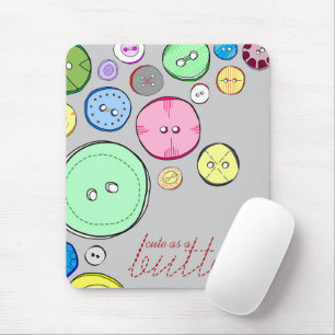 Colorful Pastel Buttons Mouse Pad