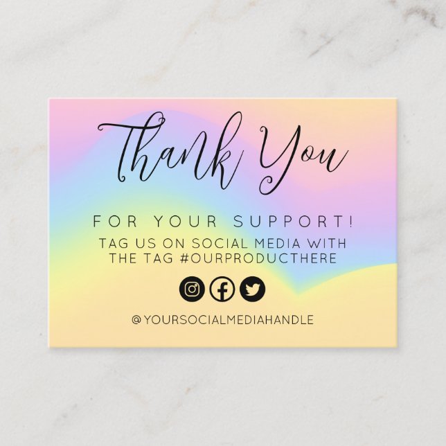 Colorful Pastel Calligraphy Pastel Media Insert (Front)