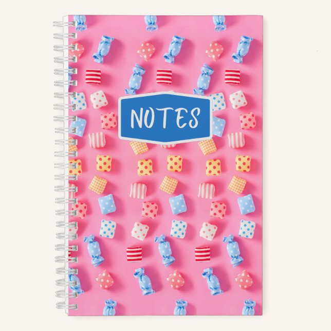 Colorful Pastel Candies  Notebook (Front)