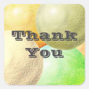 Colorful Pastel Circles Appreciation Thank You Square Sticker
