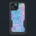 Colorful Pastel Colors Glitter Print GR4 iPhone 13 Case<br><div class="desc">Colorful pastel colors glitter texture print modern pattern. Turquoise-blue purple and pink with white sparkles.</div>