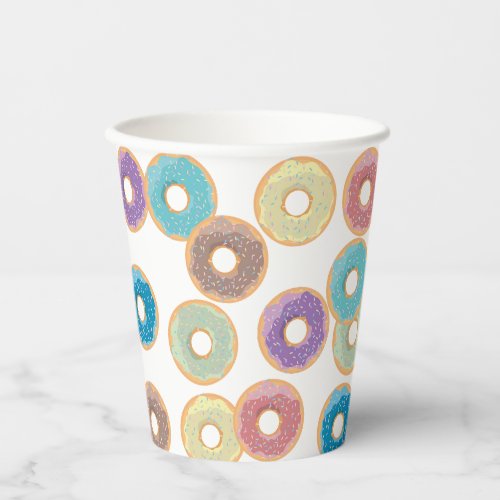 Colorful Pastel Donuts  Sprinkles Pattern Paper Cups