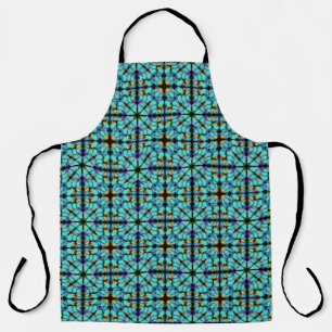 Colorful Pastel Dots Translucent Repeat Pattern Apron