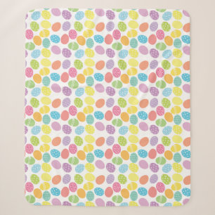 Colorful Pastel Dyed Decorated Easter Eggs Blanket