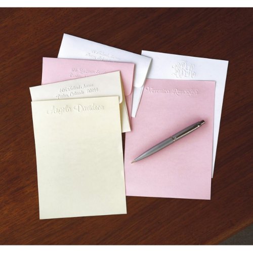 Colorful Pastel Embossed Personalized Stationery
