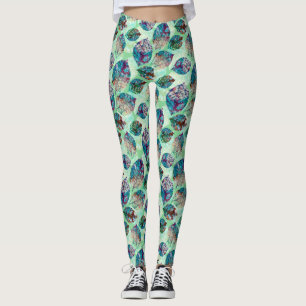 Colorful Pastel Fall Leaves Leggings