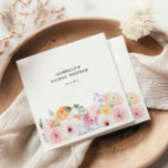 Colorful Pastel Floral Bridal Shower Napkins<br><div class="desc">These beautiful floral bridal shower napkins are perfect for celebrating the bride-to-be! The design features colorful soft pink,  peach,  orange and yellow pastel flowers and is sure to bring a cheerful,  springtime feel to the occasion.</div>