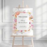 Colorful Pastel Floral Bridal Shower Welcome Foam Board<br><div class="desc">This beautiful floral bridal shower welcome sign is perfect for celebrating the bride-to-be! The design features a colorful frame with soft pink, peach, orange and yellow pastel flowers and is sure to bring a cheerful, springtime feel to the occasion. Celebrate the soon-to-be Mrs. with this stunning floral bridal shower welcome...</div>