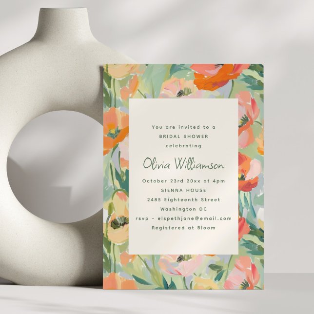 Colorful Pastel Floral Garden Bridal Shower Invitation (Creator Uploaded)