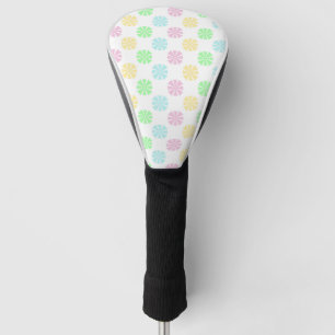Colorful pastel flower pattern golf head cover