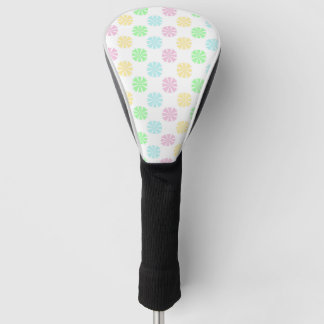 Colorful pastel flower pattern golf head cover