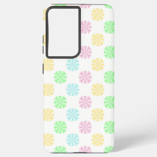 Colorful pastel flower pattern samsung galaxy s21 ultra case