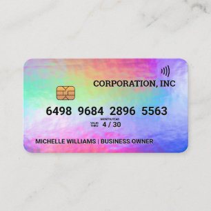 Colorful Pastel Foil Credit Card