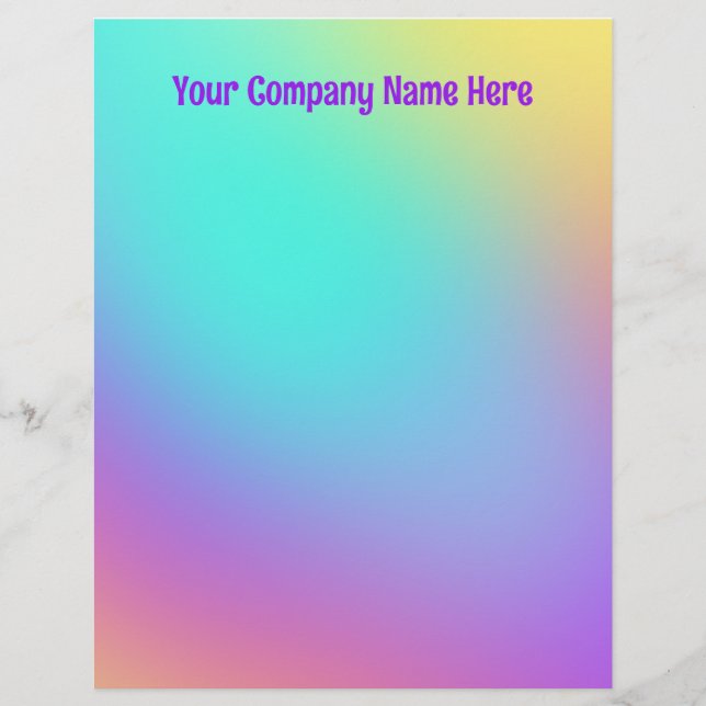 Colorful Pastel Gradient Letterhead (Front)
