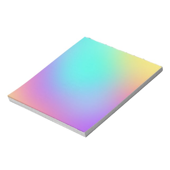 Colorful Pastel Gradient Notepad (Rotated)