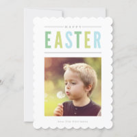 Colorful Pastel Happy Easter Holiday Card