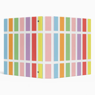 Colorful Pastel Hues 3 Ring Binder