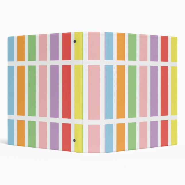 Colorful Pastel Hues 3 Ring Binder (Background)