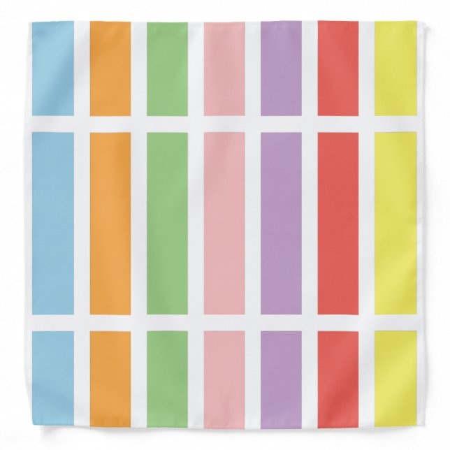 Colorful Pastel Hues Bandana (Front)