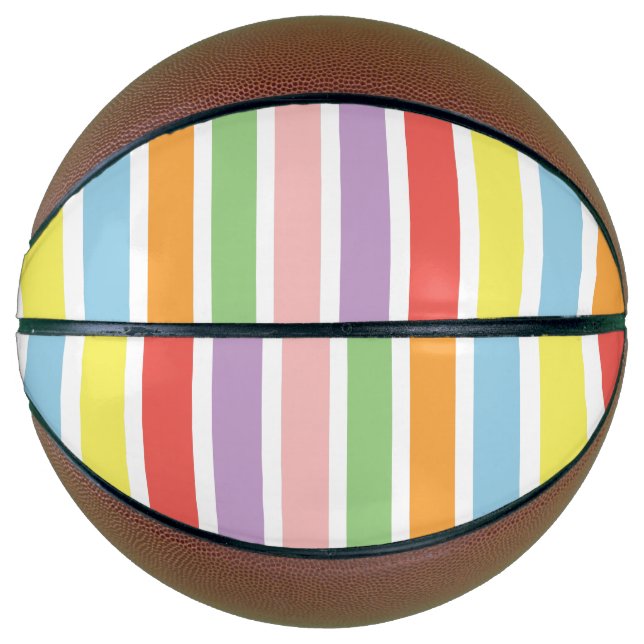 Colorful Pastel Hues Basketball (Front)