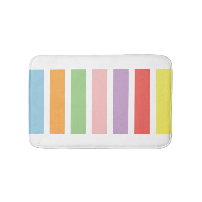 Colorful Pastel Hues Bath Mat (Front)