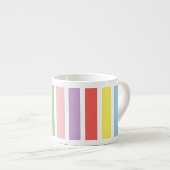 Colorful Pastel Hues Espresso Cup (Front Right)