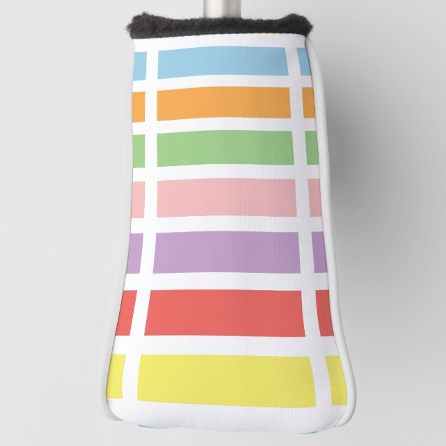 Colorful Pastel Hues Golf Head Cover (Rotate 90)