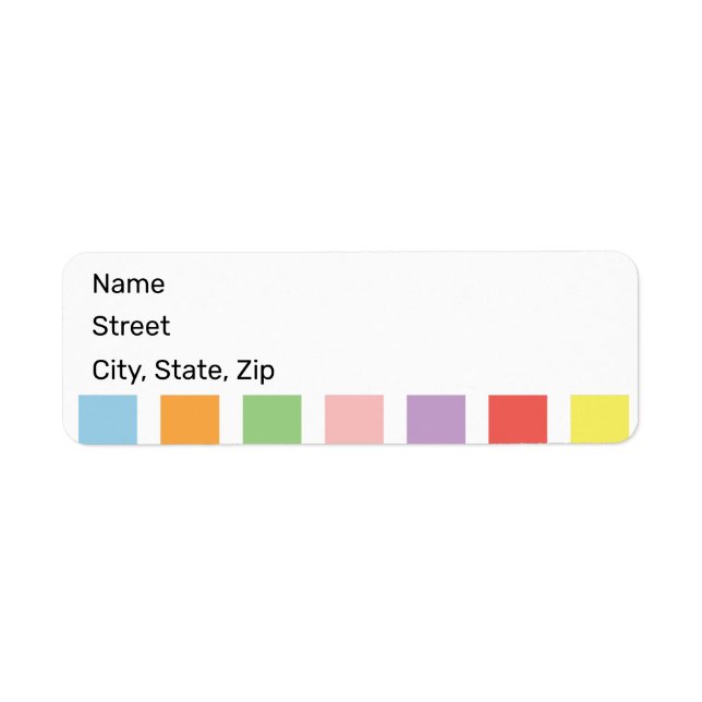 Colorful Pastel Hues Label (Front)