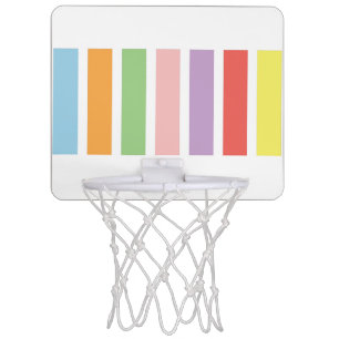 Colorful Pastel Hues Mini Basketball Hoop