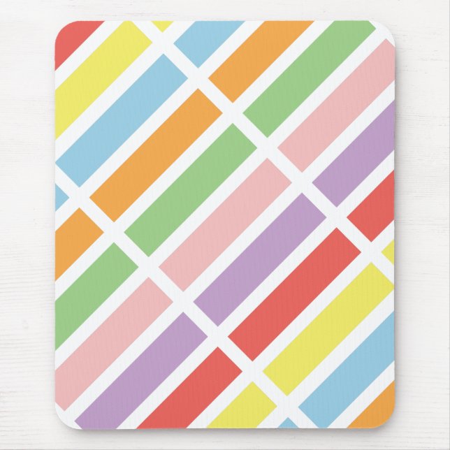 Colorful Pastel Hues Mouse Pad (Front)