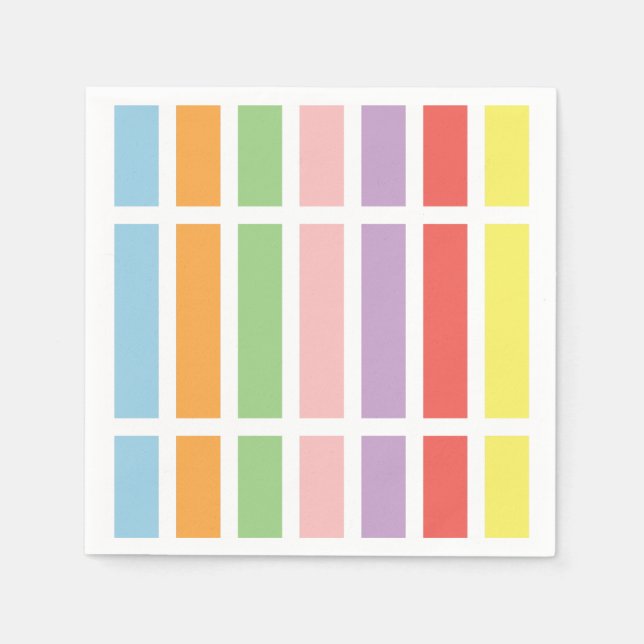 Colorful Pastel Hues Napkins (Front)