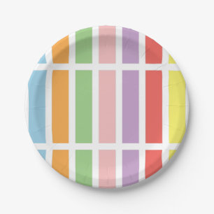 Colorful Pastel Hues Paper Plates