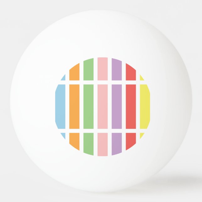 Colorful Pastel Hues Ping Pong Ball (Front)