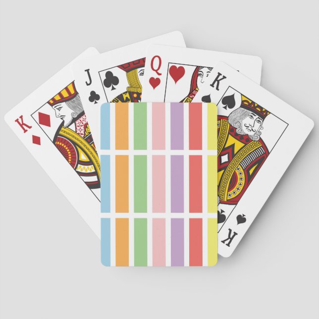 Colorful Pastel Hues Poker Cards (Back)
