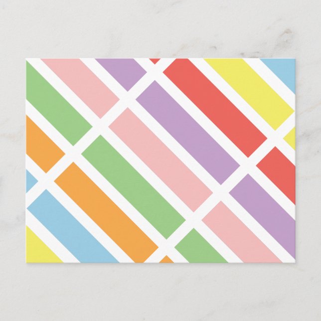 Colorful Pastel Hues Postcard (Front)