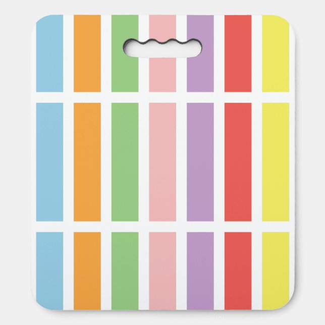 Colorful Pastel Hues Seat Cushion (Front Vertical)