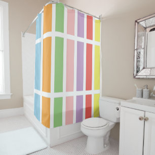 Colorful Pastel Hues Shower Curtain