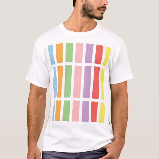 Colorful Pastel Hues T-Shirt (Front)