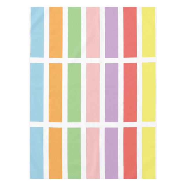 Colorful Pastel Hues Tablecloth (Front)